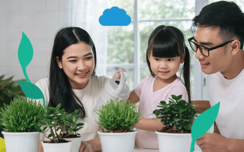 Không gian sống trong lành, sạch sẻ sẽ giúp trẻ có sức khỏe tốt hơn.